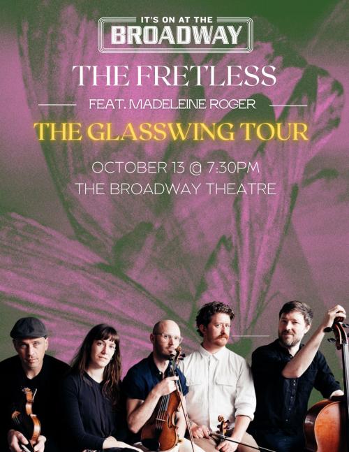 Poster for The Fretless: The Glasswing Tour