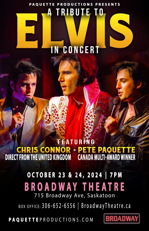 Poster for A Tribute To Elvis In Concert starring Chris Connor and Pete Paquette 
