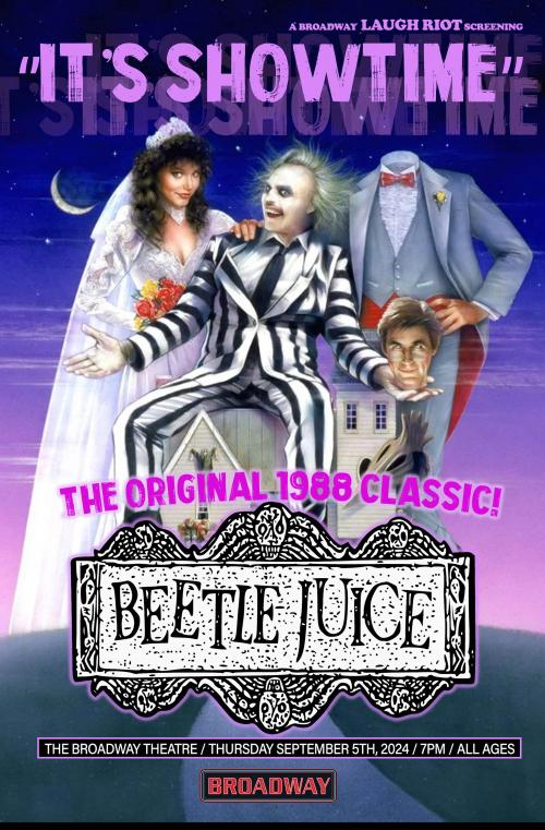 Poster for Beetlejuice - 1988 - (A Broadway Laugh Riot)