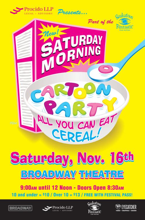 SATURDAY MORNING CARTOON PARTY: ALL YOU CAN EAT Cereal! (SFFF 2024)