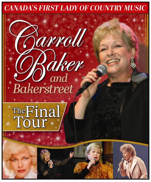 Poster for Rocklands Entertainment Presents . . . CARROLL BAKER – “ONE FINAL TOUR”