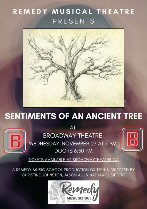 Remedy Music School Presents “Sentiments of an Ancient Tree”