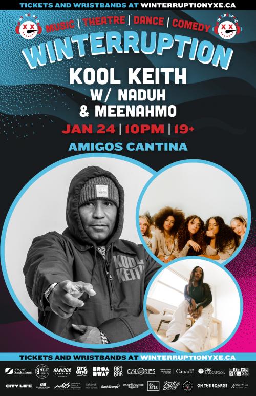 Poster for Kool Keith w/ NADUH and MeenahMo (Winterruption 2025)