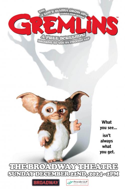 Poster for GREMLINS (A Free Family Screening brought to you by PROCIDO LLP! ) 