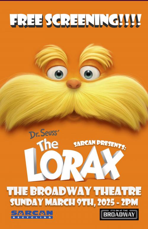 Poster for The Lorax - A FREE matinee brought to you by SARCAN