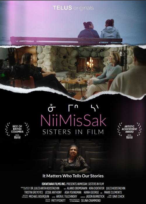 Poster for NiiMisSak: Sisters in Film (Ācimowin Film Festival)
