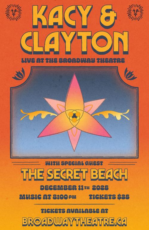 Poster for Kacy & Clayton with The Secret Beach