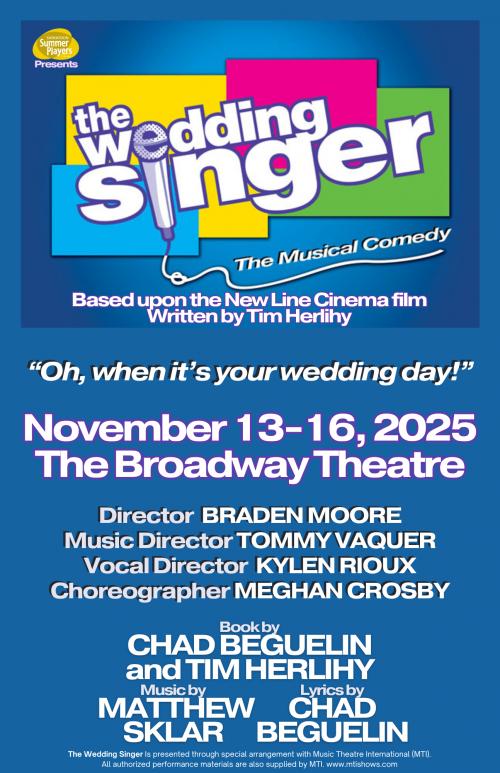 Poster for Sask Summer Players: The Wedding Singer