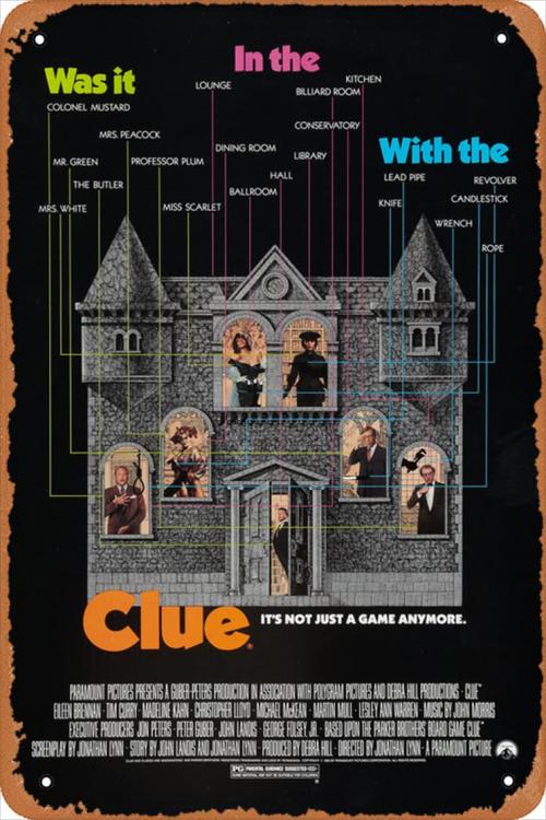 Poster for Clue (The Art of Terror Series)