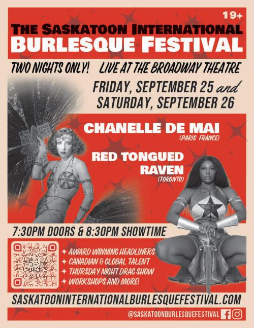 Poster for Saskatoon International Burlesque Festival 2026 Combo - Both Nights!  (19+)