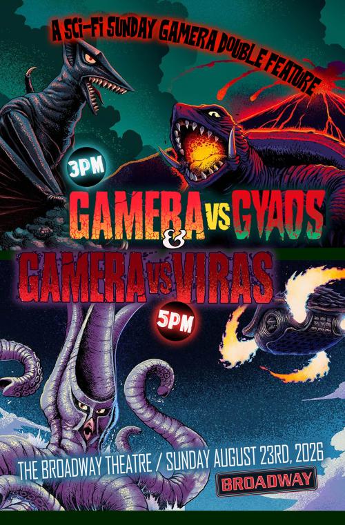 Poster for GAMERA VS. VIRAS - Gamera Double Feature pt 2! (Sci-Fi Sunday)