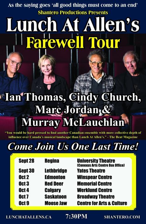 Poster for SECOND SHOW ADDED: LUNCH AT ALLEN'S - Farewell Tour