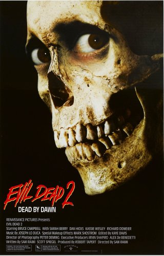 Poster for Evil Dead 2: Dead By Dawn (pt 2 of the Evil Dead Trilogy)